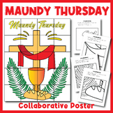 Maundy Thursday Collaborative Art Poster Coloring Pages, H