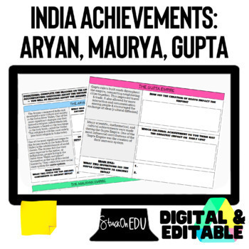 Preview of Maurya Gupta Empires Ancient India Pear Deck Interactive Digital Resource