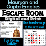 Mauryan & Gupta Empires Activity Escape Room (Ancient India Unit)