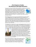 Mauryan vs. Gupta Dynasties - Reading and GRAPES chart organizer