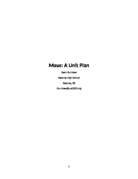 Preview of Maus: A Survivor's Tale (books one and two) Unit Plan