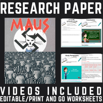 Preview of Maus Art Spiegelman Research Paper Unit