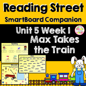 Preview of Max Takes the Train SmartBoard Companion Kindergarten