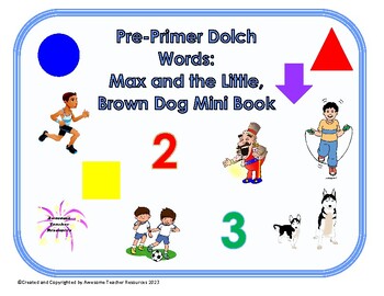 Preview of Max and the Little Brown Dog Pre-Primer Mini-Book