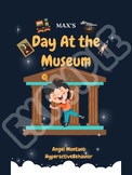 Max’s day at the museum. A reading story about a boy with 