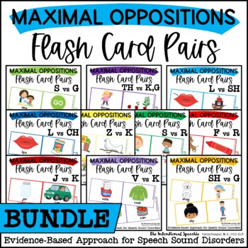 Preview of Maximal Contrast Pairs Bundle of Flashcards for Speech Therapy
