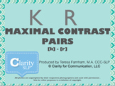 Maximal Contrast Pairs [k-r] for Phonology - Full Color -T