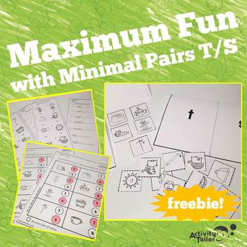 Preview of Minimal Pairs Activities for S and T FREEBIE!