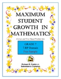 Maximum Student Growth in Mathematics:  Grade 7 Free Sample