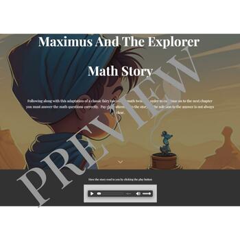 Preview of Maximus and the Explorer- 4th Grade Math Adventure Story