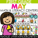 May 1st Grade Centers Low Prep Spring Math and Literacy Ce
