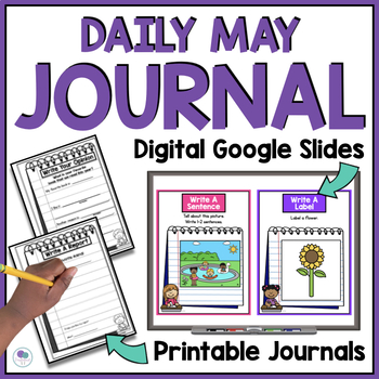 Preview of May 1st Grade Journal Writing | Spring End Of The Year Writing Prompts