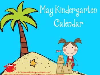 Preview of May Kindergarten Calendar for ActivBoard