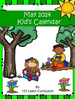 May 2022 Kids Calendar By 123 Learn Curriculum | Tpt