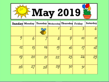 Preview of May 2019 Calendar