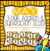 May 3 Digit Addition and Subtraction with Regrouping Scoot
