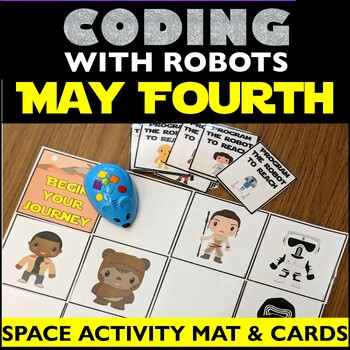 Preview of May 4th Activities Coding Robotics Mat for Bee Bot Robot Mouse Dash Space