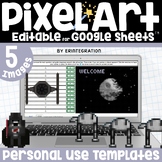 May 4th / May 5th Space Pixel Art Template DIY Digital Res
