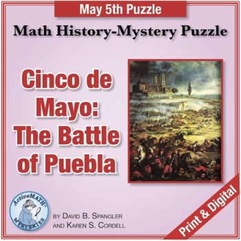 Preview of May 5 Math & Holiday Puzzle: Cinco de Mayo | Numbers in Base 5 | Mixed Review
