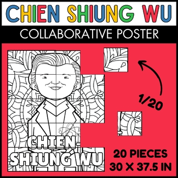 Preview of May AAPI Heritage Month Chien-Shiung Wu Collaborative Coloring Poster