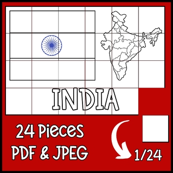 Preview of May AAPI Heritage Month: India Flag Collaborative Coloring Poster Bulletin Board