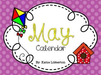 Preview of May Kindergarten ActivInspire Calendar (Distance Learning Tool)