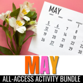 May Activities Bundle: Book Study, Printables, Crafts, & More