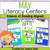 May Activities - Literacy and Phonics Centers and Games - 