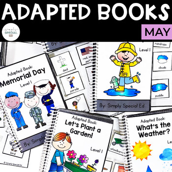 Preview of May Adapted Books (Mother's Day, Cinco de Mayo, Memorial Day) | Special Ed