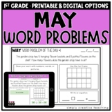 May Addition & Subtraction Word Problems for 1st Grade Dis