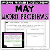 May Addition & Subtraction Word Problems for 2nd Grade Dis