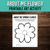 May Art Project | About Me Spring Flower Printable Activity