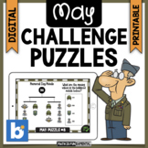 May Brain Teasers & Challenge Puzzles | Boom Cards | Digit