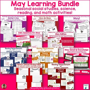 Preview of May Bundle for Science, Social Studies, and Reading Activities