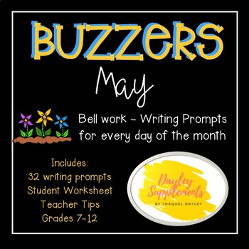 Preview of Bell Work MAY Buzzers