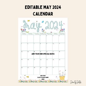 Preview of May Calendar 2024
