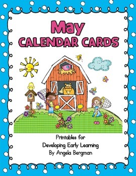 Preview of May Calendar Cards - FREEBIE