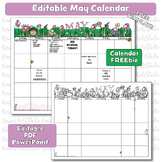 May Calendar Editable Template (Karen's Kids FREE Template)