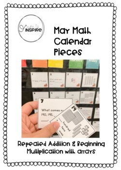 Preview of May Calendar Math Pieces- Arrays