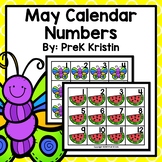 May (Spring Themed) Calendar Numbers