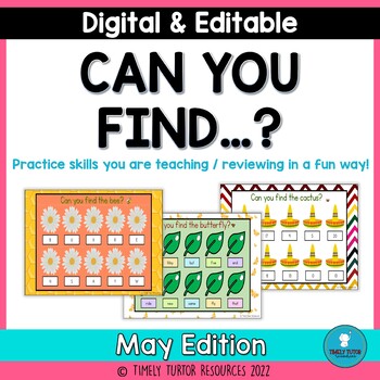 Preview of May Game - Can You Find - Digital