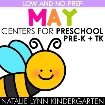 Preview of May Centers Preschool Pre-K TK Spring Math and Literacy Centers