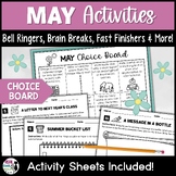 May Fun Packet Choice Board for Early Finishers, Countdown