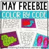 May Color by Code Freebie for Special Education