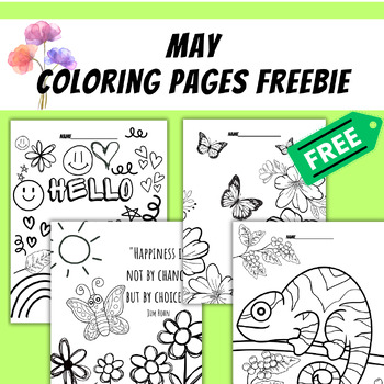Preview of May Coloring Pages Freebie