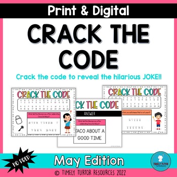 Preview of May Theme Game - Crack the Code - Digital and Print