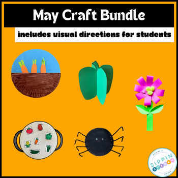 Preview of May Craft Bundle with Visual Directions