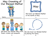 May Crowning of Our Blessed Mother Mini Book/Coloring Page