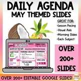 May Daily Agenda Slides | Google Slides™ | May Slides | Gr