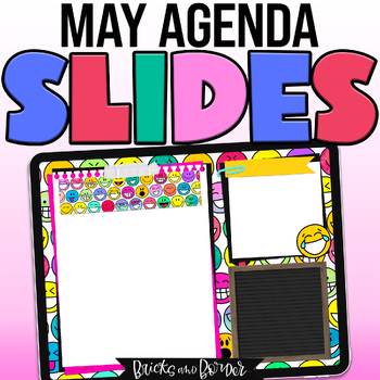 Preview of May Daily Agenda Slides | Spring Slide Templates